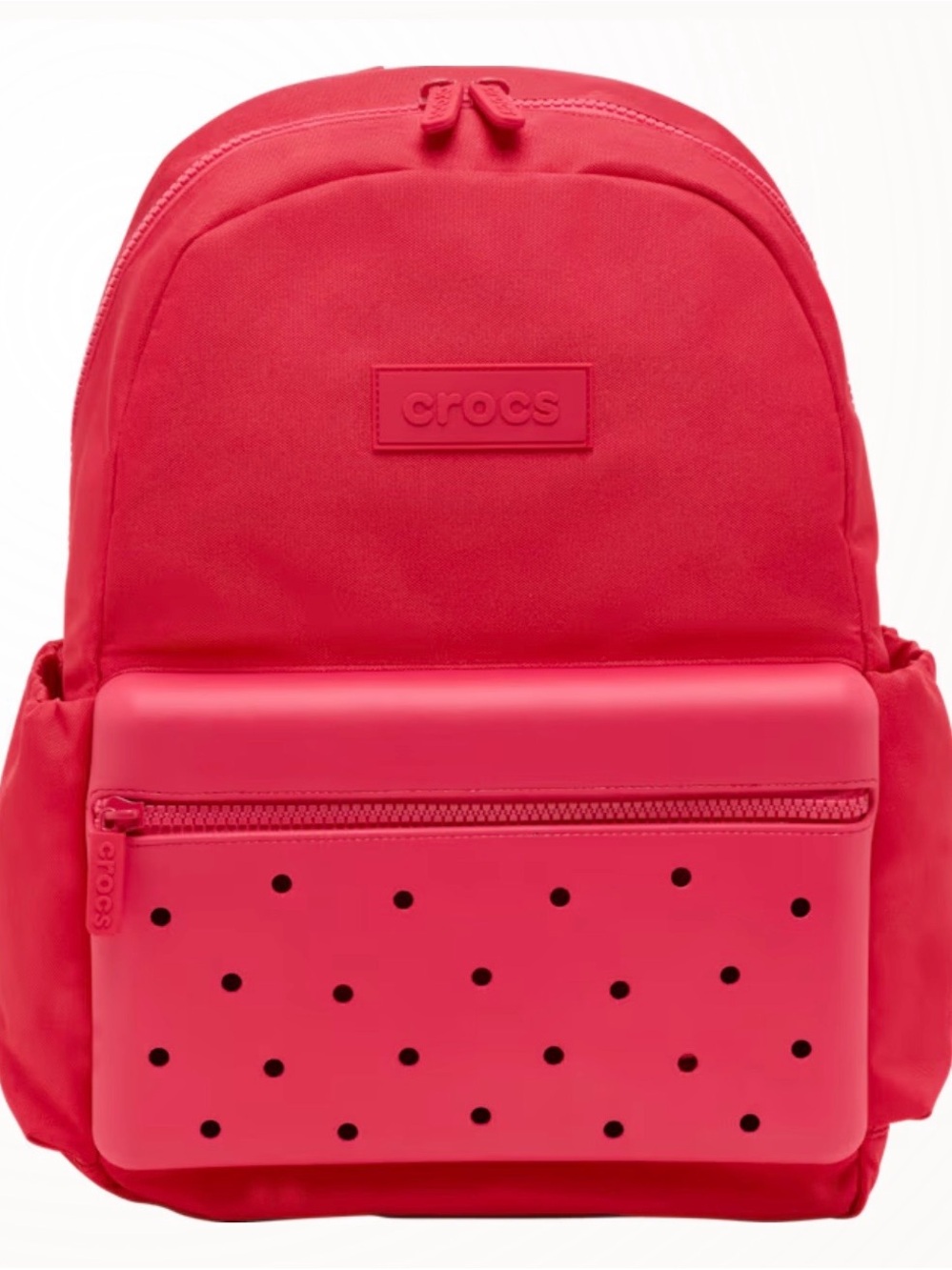CROCS Coral Red Backpack with Front Pocket